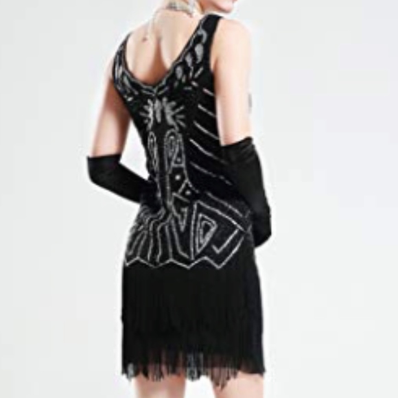 Dresses & Skirts - Flapper Dresses 1920s V Neck Beaded Fringe Gatsby